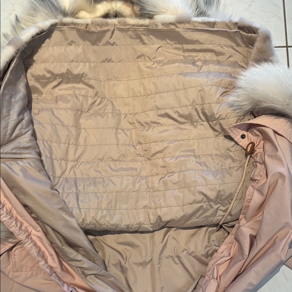 Women's Pink Fur-Trimmed Coat - Picture 6 of 10